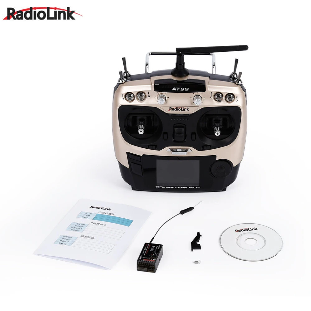 Radiolink AT9S 2.4G 9CH System Transmitter Remont Controller With R9DS Receiver For FPV Drone Quadcopter Helicopter Toys