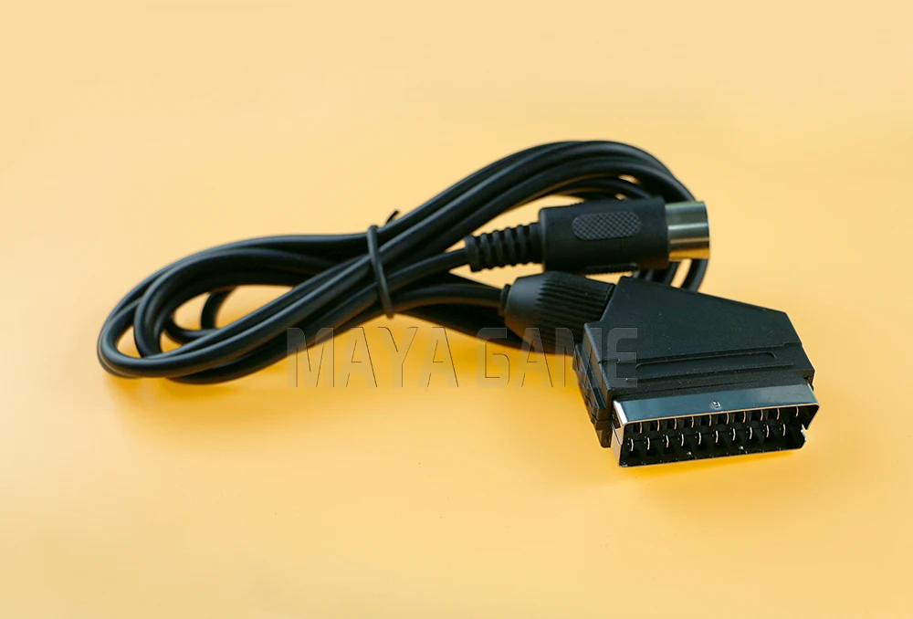10 قطعة كابل سكارت RGB AV الرصاص لـ Sega لـ Genesis 1 V-Pin Plug PAL