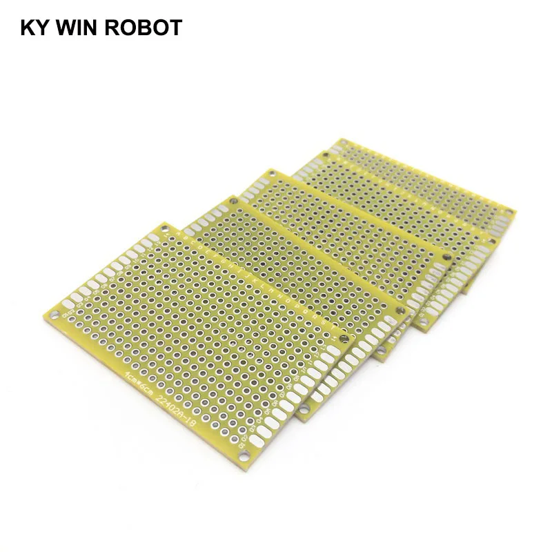 Bild 5: 5 stücke 4x6 cm 40x60mm Gelb Double Side Prototyp PCB Universal-Printed Circuit Board Protoboard für Arduino