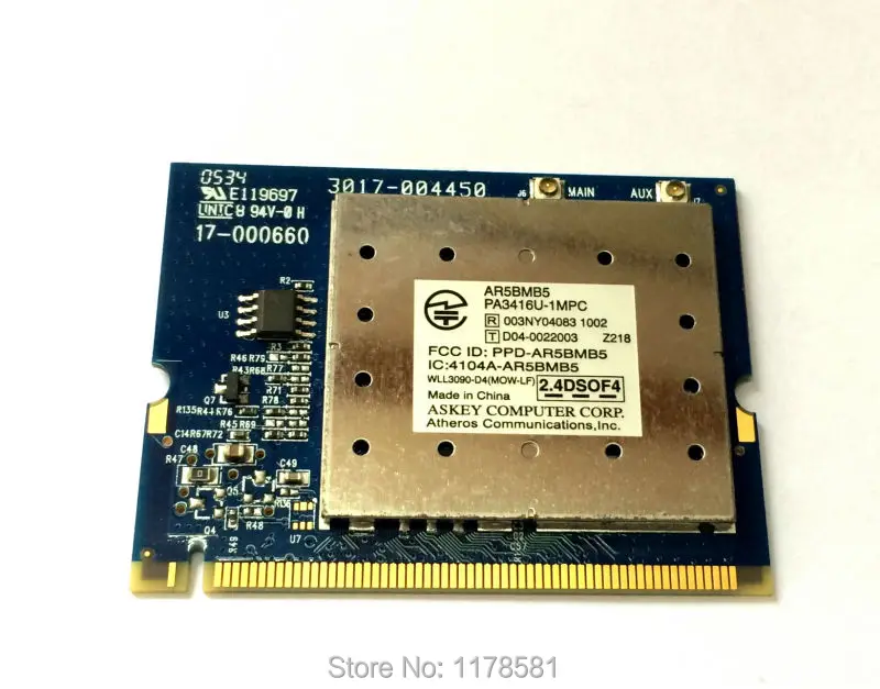 Nowa karta bezprzewodowa AR5005G AR5BMB5 AR5005GS Mini PCI 54 mb/s 802.11bg karta wifi