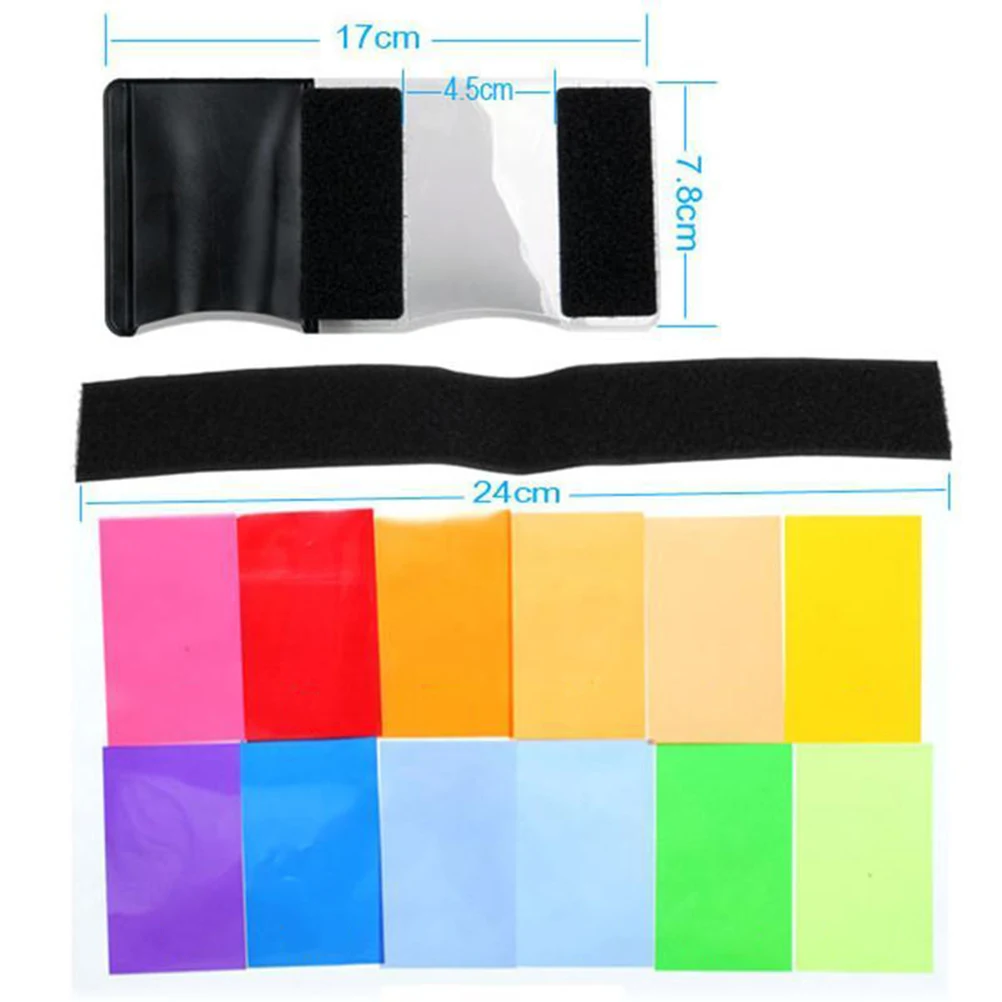 Voor Yongnuo Kleur Gel Filter Flash Diffuser Soft Box 12 Sets Van Kleuren Studio Flash Camera Diffuser