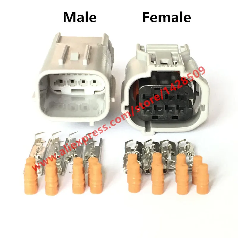 1Set 8 Pin 12520 12519 Auto Reversing Radar Plug 6188-0779 Fuel Injector Socket 6189-1240 Automotive Connector For Toyota Car