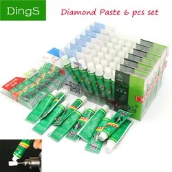 High Quality 6pcs Diamond Abrasive Paste Needle W0.5-W40 Grinding Polishing Tube Lapping Compound Metal Jade Amber Buffing Tools