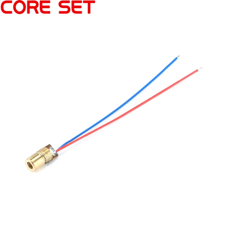 Tête Laser à Point rouge 3V 5V, Module de Diode à Point réglable, 6MM 650NM 5MW, 5 pièces