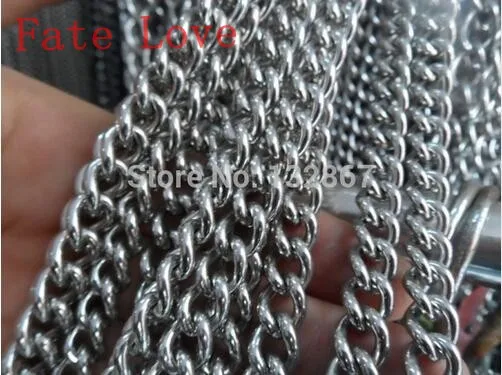 

Fate Love 5 Meters In Bulk Jewelry Finding Stainless steel Strong Link chain 8.8mm wide Chain Marking Finding DIY High Polished