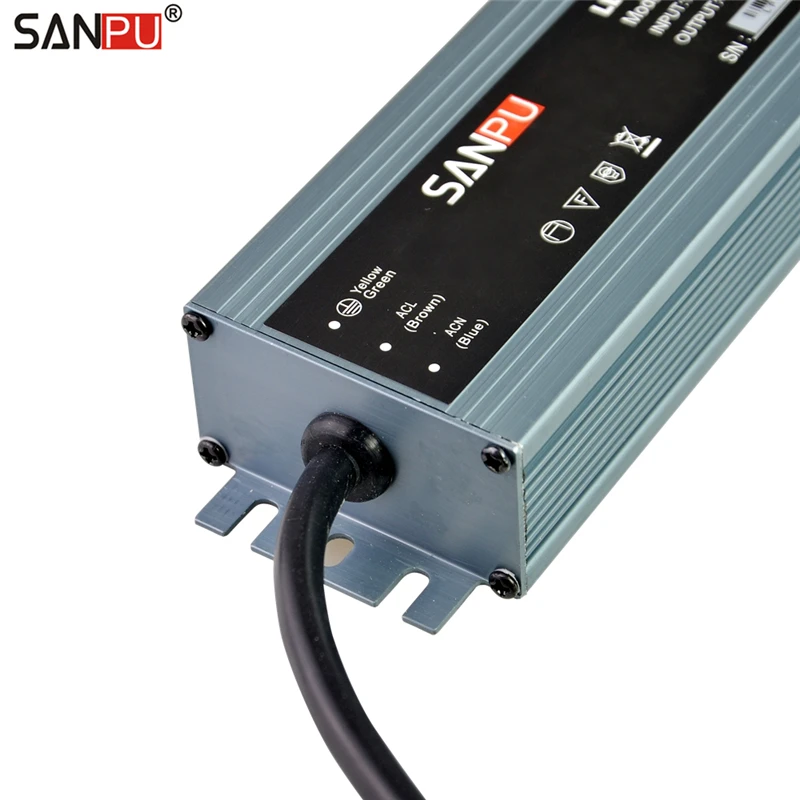 Imagem -05 - Sanpu 12 Volts Levou Fonte de Alimentação à Prova d Água Ac-dc 16a Ip67 12 v dc 200 w 220 v Transformador de Iluminação Motorista 12vdc Fina de Alumínio Fino
