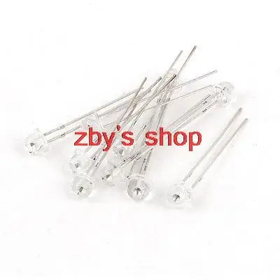 

10 Pcs 5mm Straw Hat Infrared IR Light Emitting Diodes 850nm 0.1W