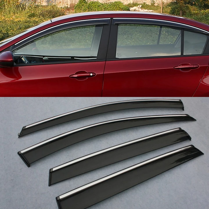 Window Wind Deflector Visor Rain/Sun Guard Vent For Chevy cruze 2017 2018 Car Accessories Stickers