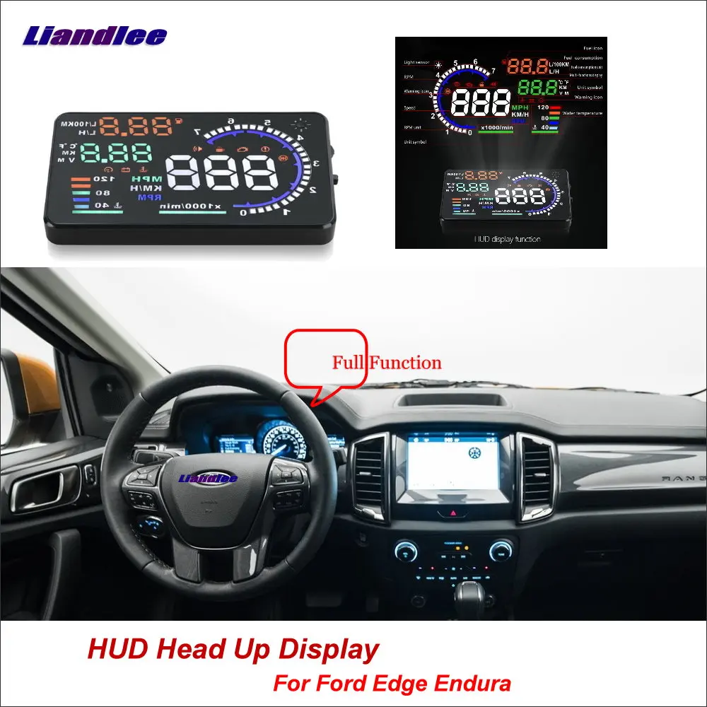 

Автомобильный проектор HUD для Ford Edge Fiesta 2015-2018, цифровой спидометр, проектор расхода топлива