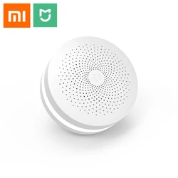 Xiaomi Mijia-多機能ゲートウェイ,スマートホーム,2つのアラームシステム,インテリジェントオンラインラジオ,常夜灯ベル,オリジナル,中国版