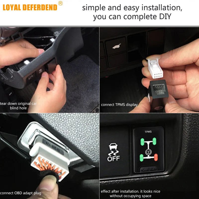 For Fortuner 2016-19 Fortuner 20-24 OBD TPMS tire pressure monitoring system real-time intelligent  OBD auto door lock speedlock