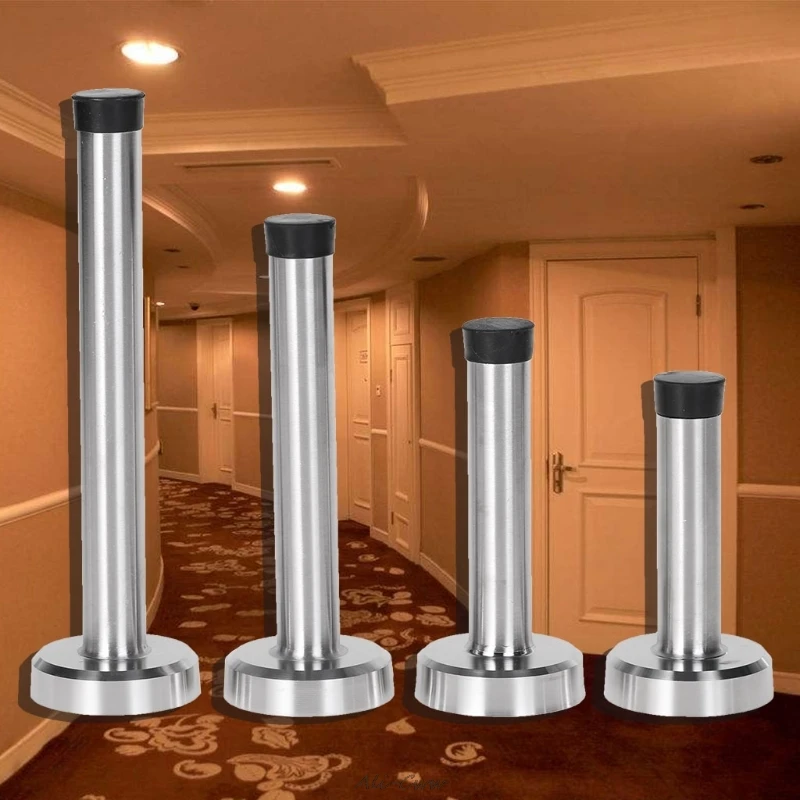 Door Stop Stopper Bumper Wall Mounted Protector Sound Dampening Stainless Steel A816