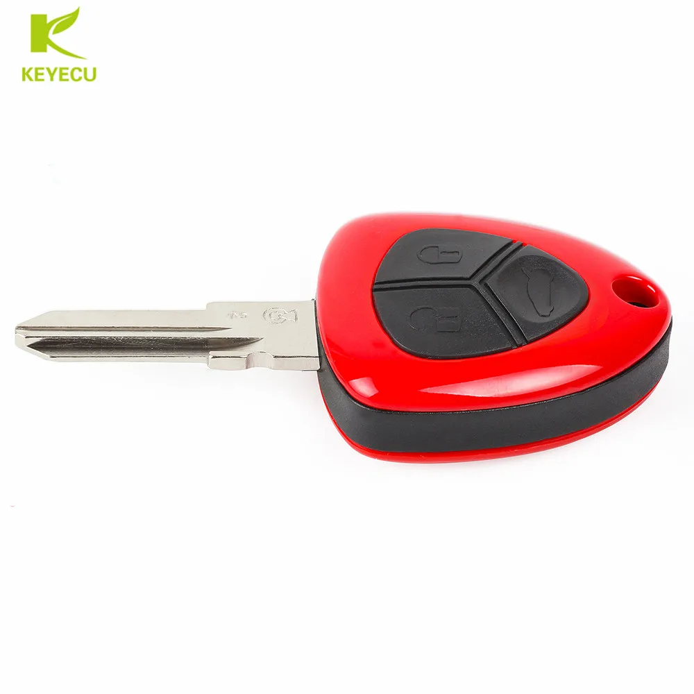 KEYECU New Replacement Remote Key Shell Case Fob 1 /3 Butttn for Ferrari F430 Uncut Blade Without Logo