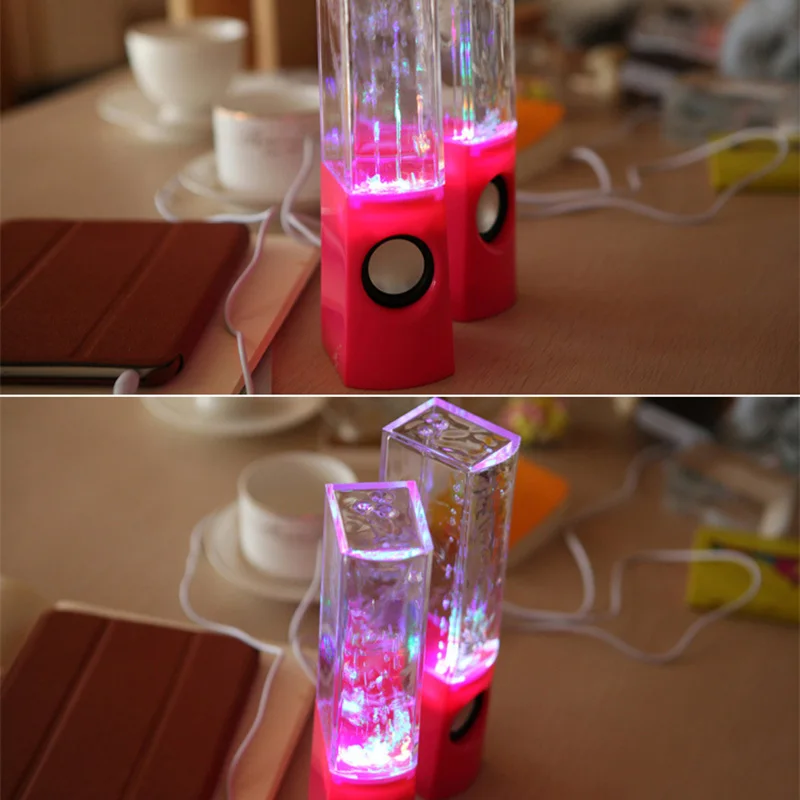 Dança sem fio água alto-falante led fonte de luz falante festa em casa gdeals