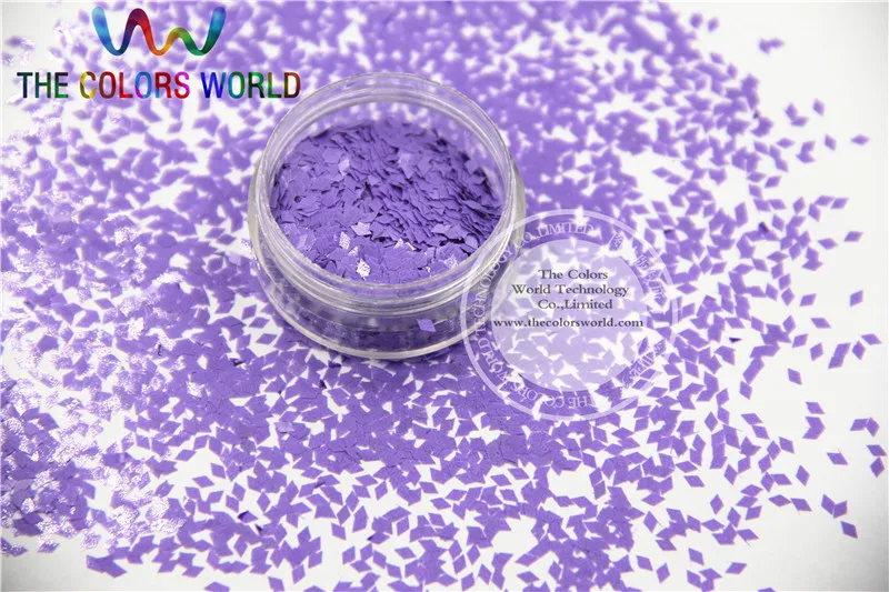 

TCH308 2.0 MM Size Solvent Resistant Mate Light Purple Colors Diamond rhombus shape glitter for nail art and other deco