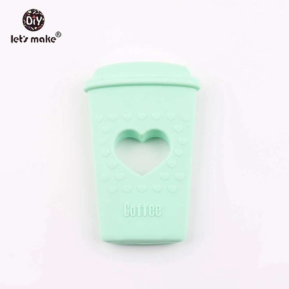 

Let's make Mint Coffee Cup DIY Nursing Teething Necklaces Pendants Shower Gift Silicone Teethers Jewelry Making Baby Teether