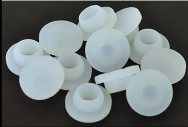 1000pcs/lot 20mm White Silicone Rubber Stopper Plug for medical glass bottle Vials