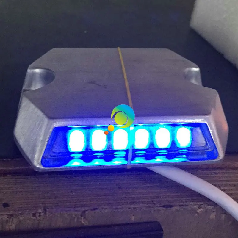 High quality one side blue LED  aluminum road marker LED wired tunnel road stud