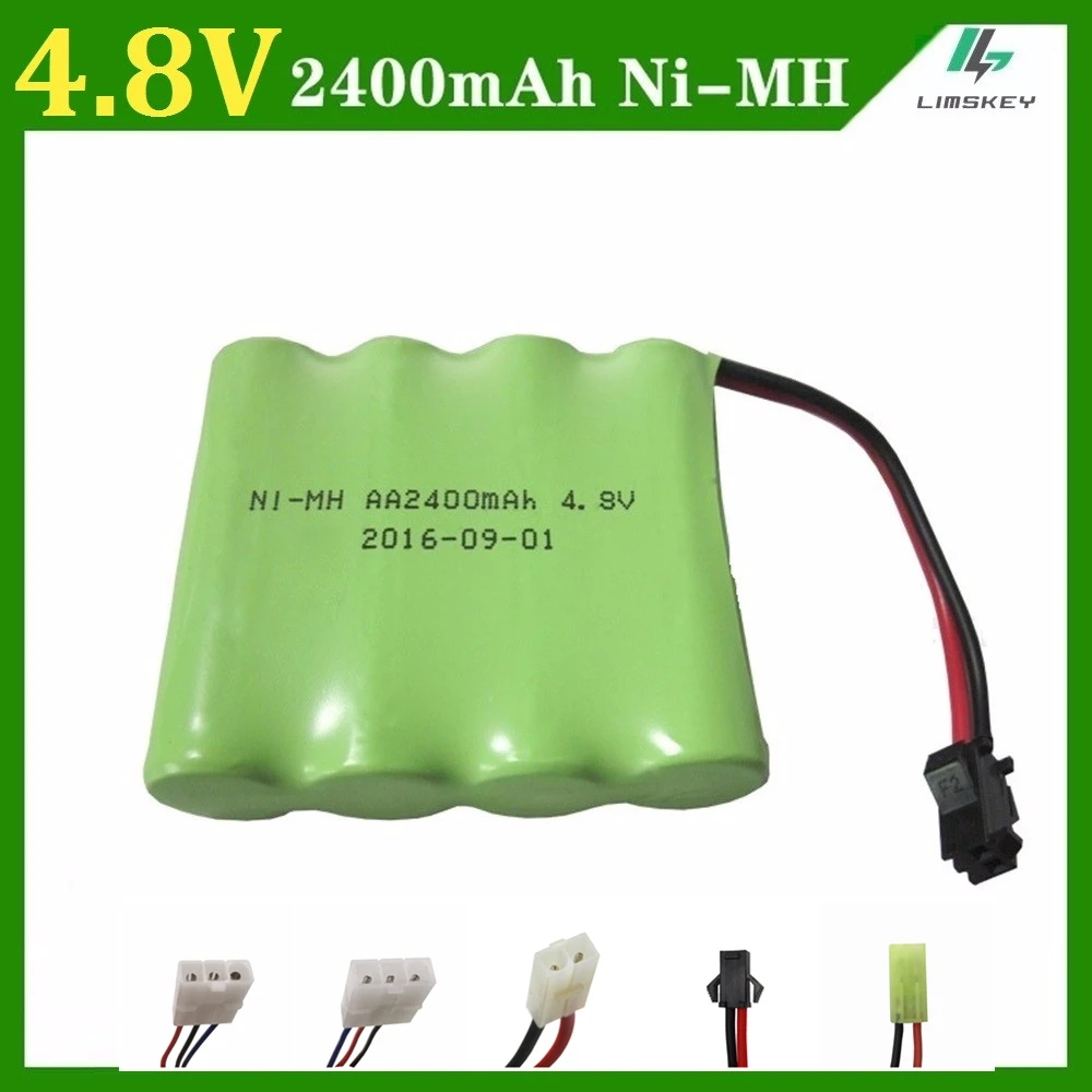 Juguete de Control remoto de 4,8 V y 2400mAh, iluminación eléctrica, instalaciones de seguridad, batería 4 * AA NI-MH, Juguetes RC, grupo de baterías