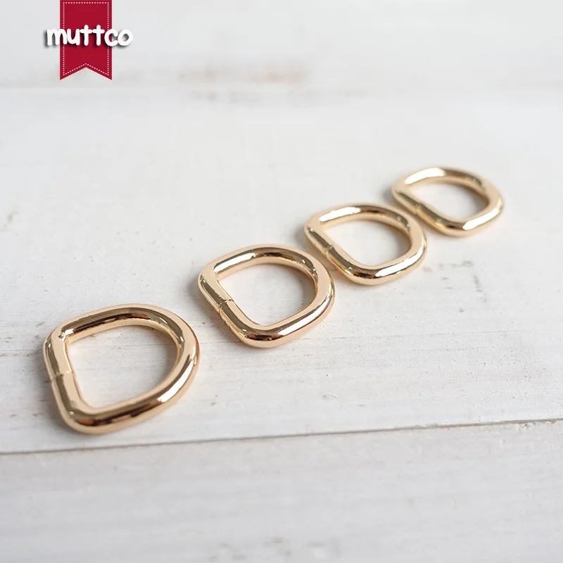 D-shaped buckle Non-Welded Dee Rings 15mm webbing strapping sewing zinc alloy metal crafts D rings plated metal buckle DK-015G