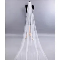 Voile de mariée blanc/ivoire 1T, filet et peigne de mariage, église, cathédrale, 2m 3m 4m 5m