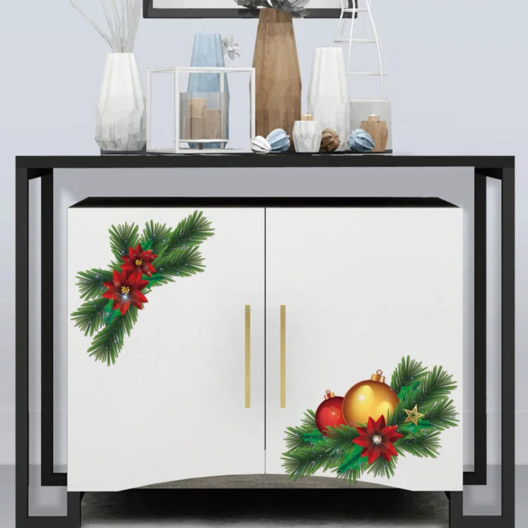 Weihnachtsdekoration, Wandaufkleber für Toilette, Kühlschrank, Schrank, Glas, Fenster, Heimdekoration, Kunst-Aufkleber, Tapeten-Wandbild-Aufkleber – Detail 12