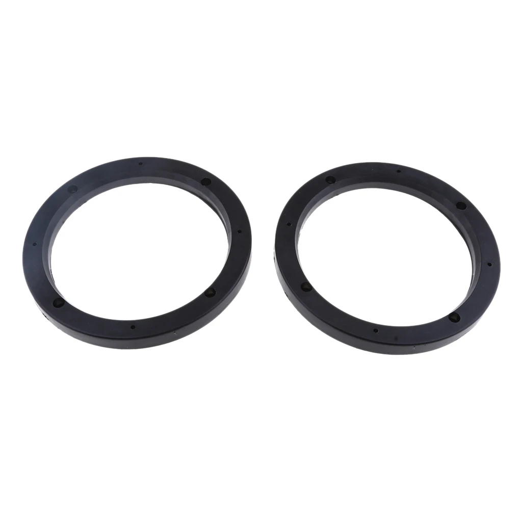 2pcs Universal Black 6.5inch Car Stereo Audio Speaker Mounting Spacer Rings Adaptor