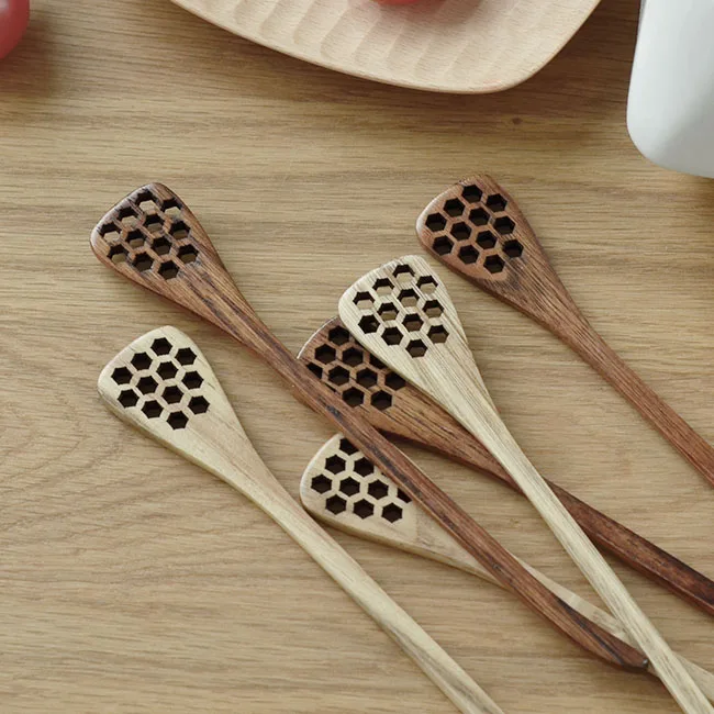 

Japanese Style Wood Craft Honey Stirring Rod Mixing Woodeen Coffee Wooden