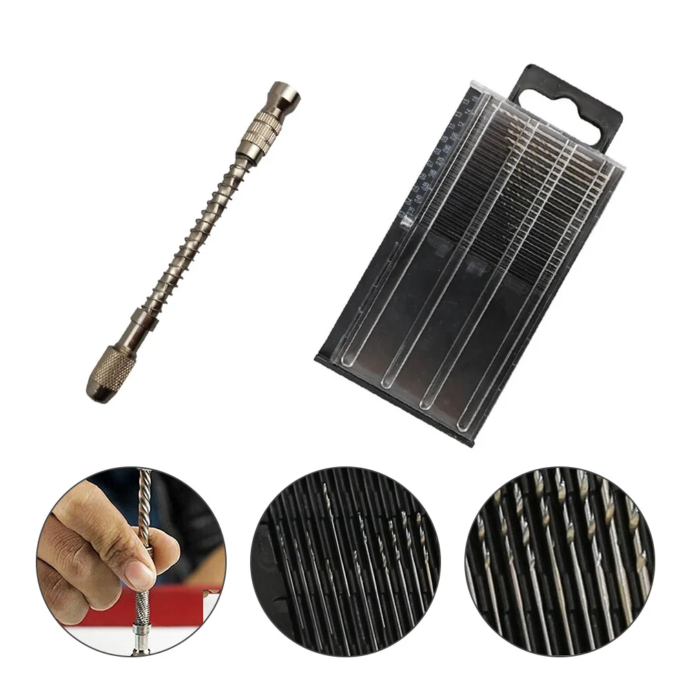 WREOW-Twist Brocas HSS Micro Broca Conjunto de Ferramentas, Micro Alumínio, Semi-Auto Keyless, Mandril de Broca para Madeira