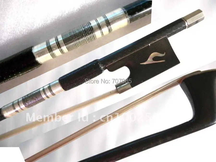 

4/4 Violin Bow Pure Carbon fiber Fast Action Straight Top Horse Hair