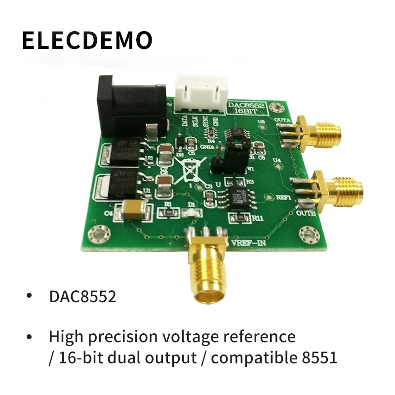 DAC8552 Module 16-Bit Dual Voltage Output Digital-to-Analog Converter DAC Precision Voltage Reference