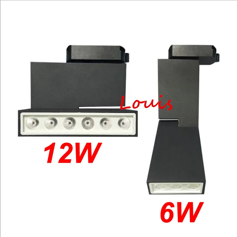 Adjustable LED Track Lighting AC85-265V LED Rail Lamps 2 Wires 1 Phase LED Track Lights for Home commercial Shop Stores Lighting