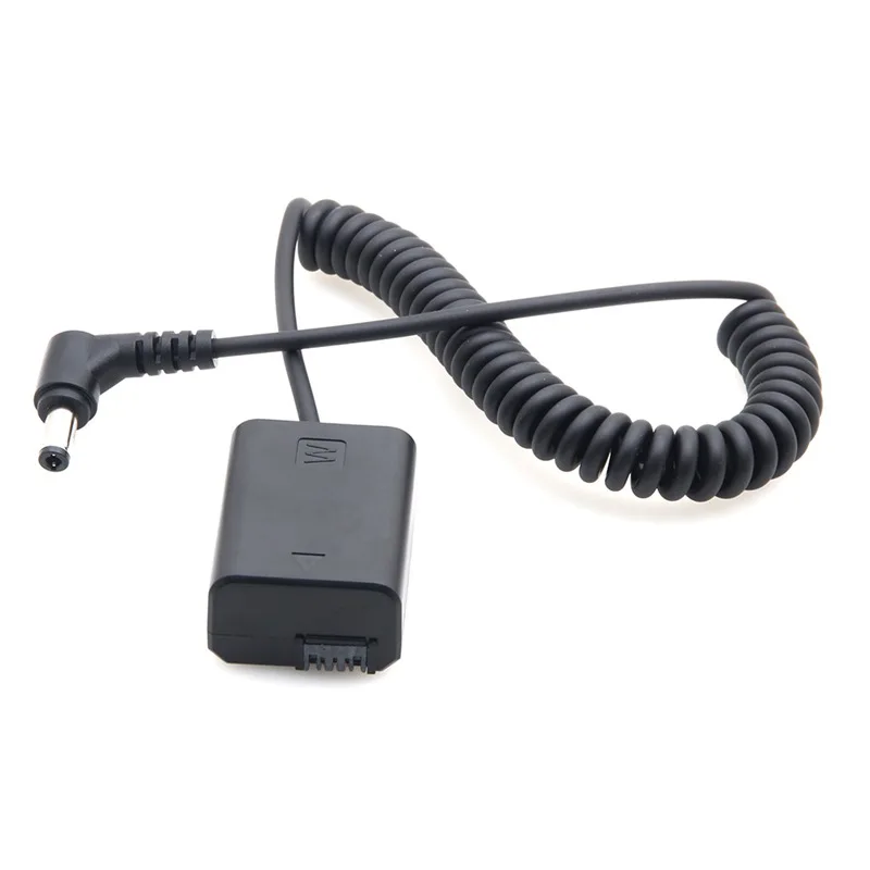 Np-Fw50 Dummy Batterie Pack Koppler Adapter Mit Dc Stecker Power Coiled Kabel Für Sony A7 Mark Ii A6300 A6000