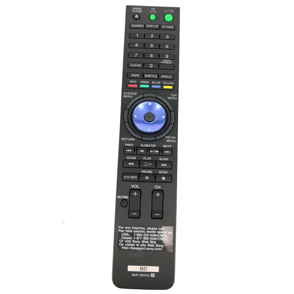 

Новый оригинальный пульт дистанционного управления RMT B101A для Sony BD Blu-Ray DVD-плеера BDPS500 BDPS301 BDPS300SM, RMT-B101A