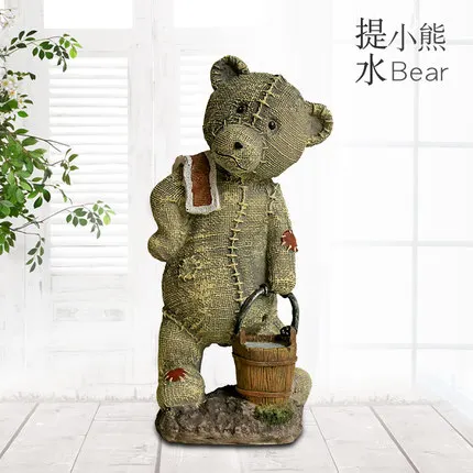 Gardening garden courtyard simulation animal bear baby ornament decoration home kindergarten furnishings free shipping