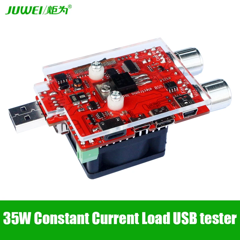 35w usb tester electronic load adjustable constant current aging resistor voltage capacity qualcomm qc2.0/3.0 battery voltmeter