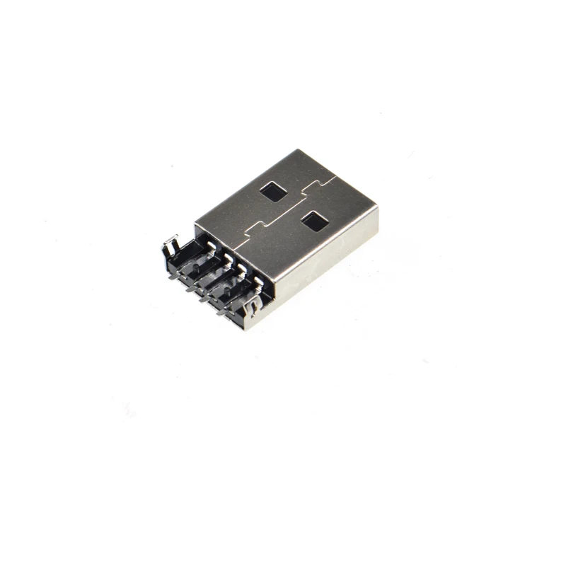 20PCS USB 2.0 TYPE-A MALE FLUG CONNECTOR 4P 4PIN 180 degree smt Heavy plate