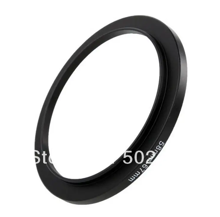 NEW 58mm-67mm BLACK Aluminum metal selling 58-67mm 58 to 67 58mm to 67mm Step Up Ring Filter Adapter HOT Wholesale!