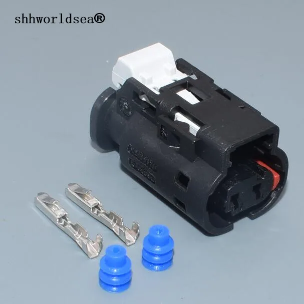 

shhworldsea 2pin 1.2mm auto housing waterproof plug wiring harness cable connector 09405621