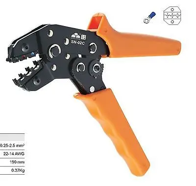 

Insulated Terminals Crimping Tool Plier Crimper 0.25-2.5mm2 AWG 24-14