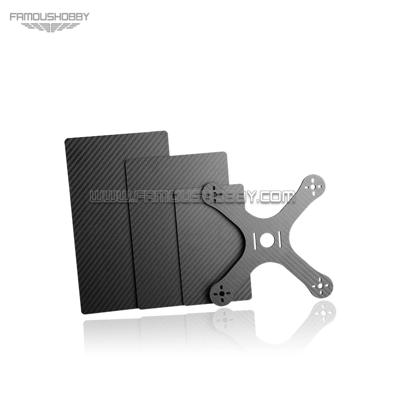 Famoushobby T700 1pc 3.0*125*75mm 3K twill weave glossy matt surface with free shipment for DIY FPV Drone cnc