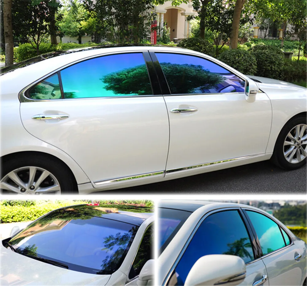 SUNICE Chamelon Window Solar Tint window Film anti-uv proof Glass Tint 55%VLT Protection Car Styling 80cmX100cm(31.5