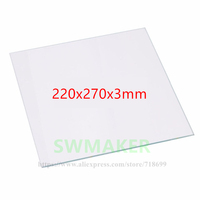 220x270x3mm BOROSILICATE GLASS BUILD PLATE for Anet E10 3D Printers high quality