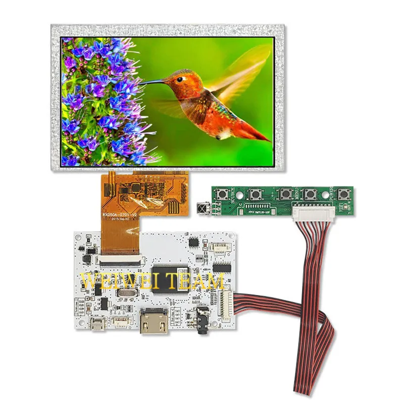 

Wisecoco Display 5 inch TFT LCD Panel For Car GPS Navigation HSD050I9W1 Screen 480*272 Controller Board