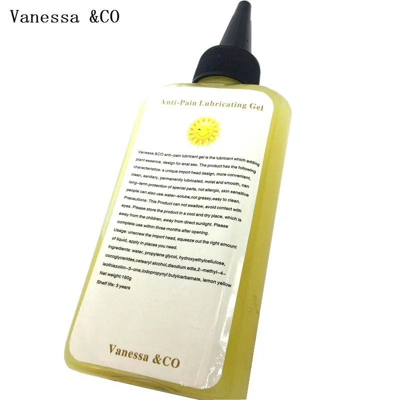 Japan Professional Anal Sex Lubricant Anesthesia Anti-Pain Water Base Lubrication Yellow Oil Sex Products  160g