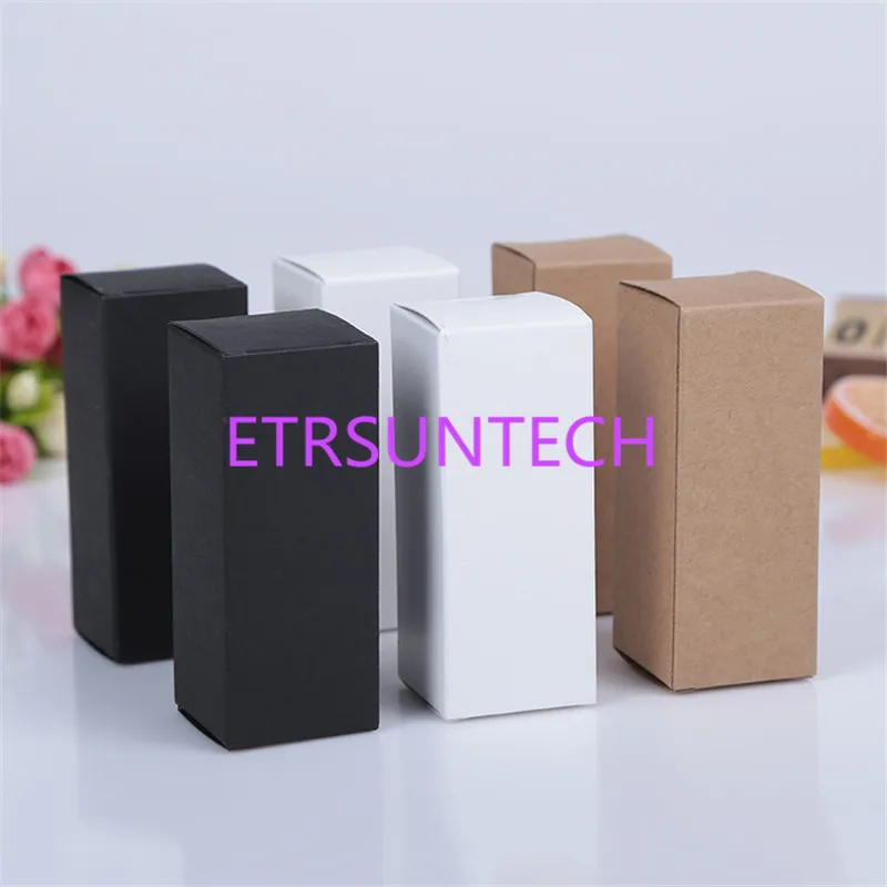 500Pcs 13 size 3 Colors Kraft Paper cardboard box Lipstick Cosmetic Perfume Bottle Kraft Paper Box Essential Oil Packaging Box