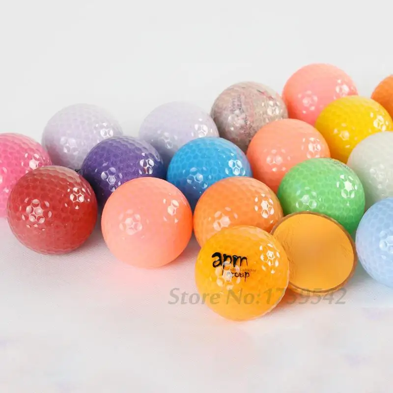 

New Golf Practice 2 Layer/Two Piece Ball Sports Double Game Distance Plating Crystal Ball Mixing Competition Promote Golf Balls