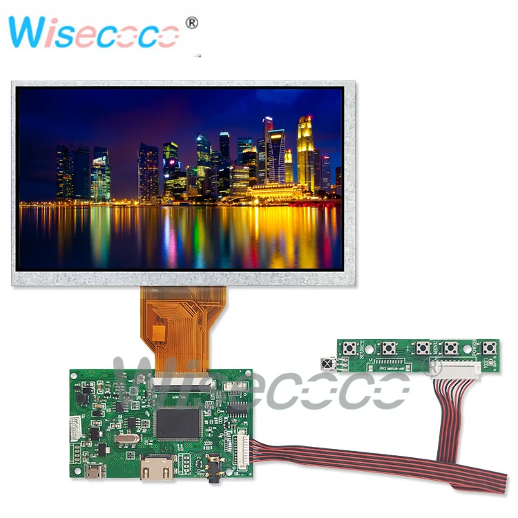 7.0 inch TFT-LCD resolution 800×480 with control panel remote control