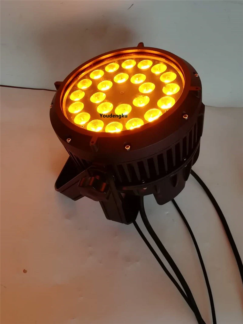 10 pieces Waterproof par led 24x15w 5in1 led par light par 64 led rgbaw outdoor par can