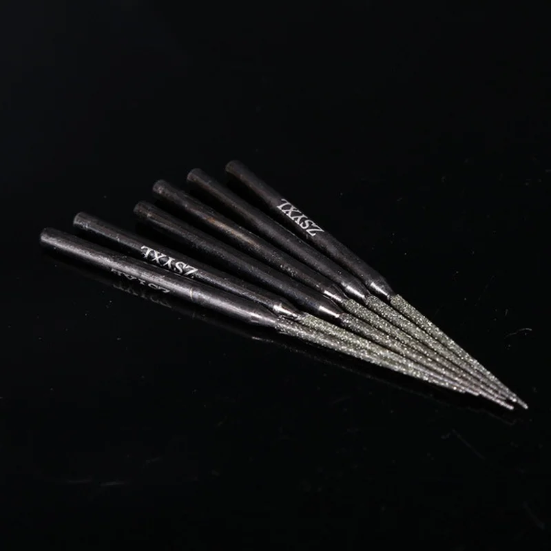 

60 Sticks Diamond Grinding Head Alloy Sand Jade Peeled Jade Carving Polishing Engraving Machine Grinding Needle